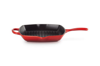 Le Creuset Grill Gietijzer Vierkant Kersenrood – 26 cm